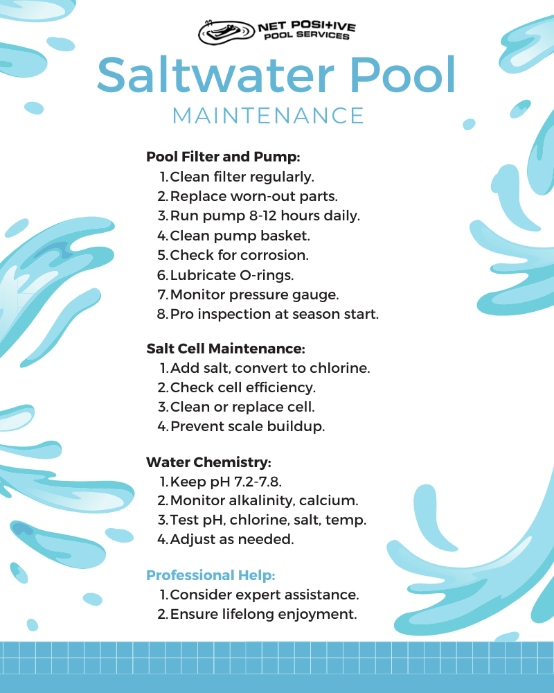 Infographic about salt water maintenance 