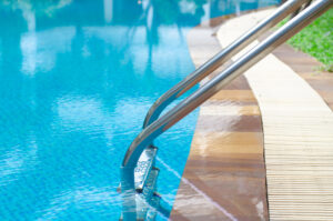 ladder into heated pool