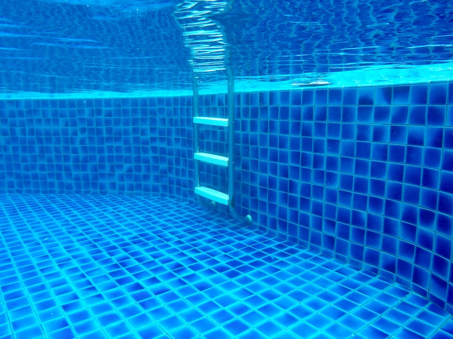 Underwater shot of the swimming pool