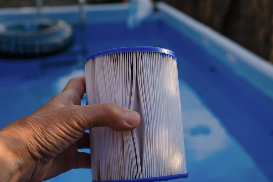 Replacement Pool Filter Cartridge in a woman's hand