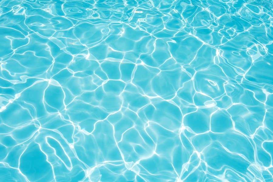Clean and bright water surface in swimming pool