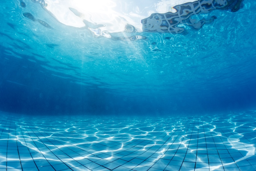 Underwater shot of a swimming pool