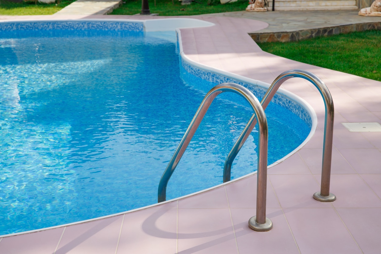 Swimming pool ladder